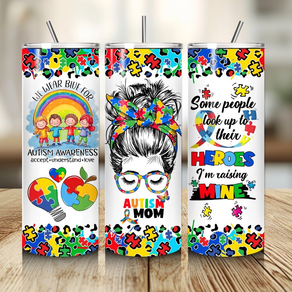 Autism Mom Tumbler 20 oz